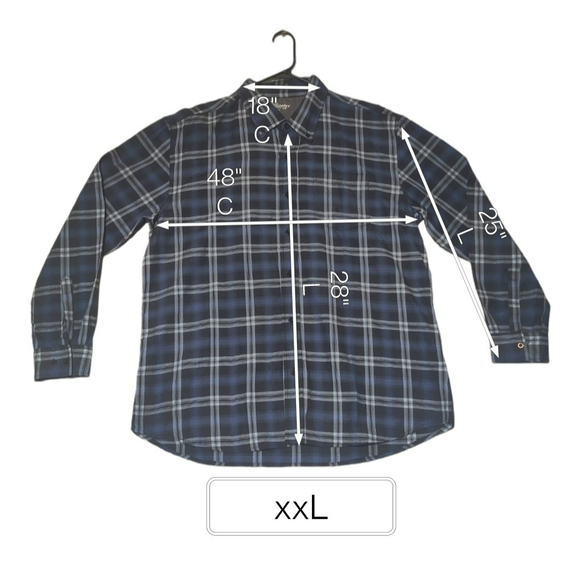 Stillwater SUPPLY CO Blue Flannel Great Condition - Picture 3 of 4